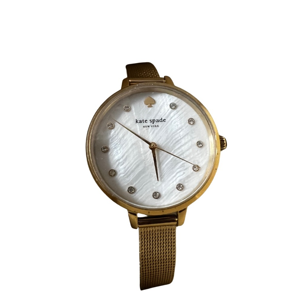 Kate Spade Holland Gold Mesh Strap Watch w/ Mother-of-Pearl Dial - BINGO GIFT 🛍️